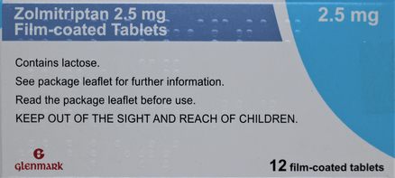 Zolmitriptan 2.5mg tabs